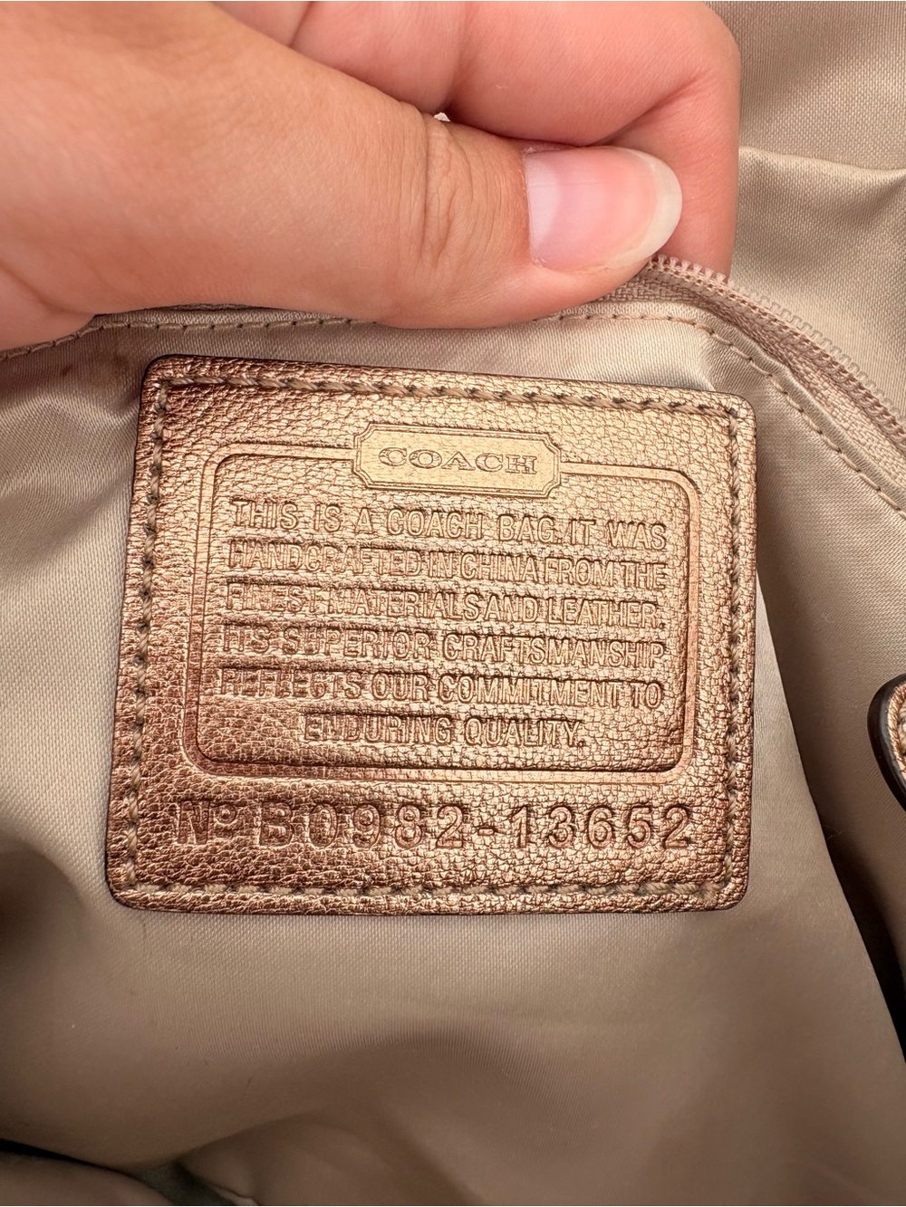 Coach Metallic Gold Ali Flap Shoulder Bag - Picture 9 of 11